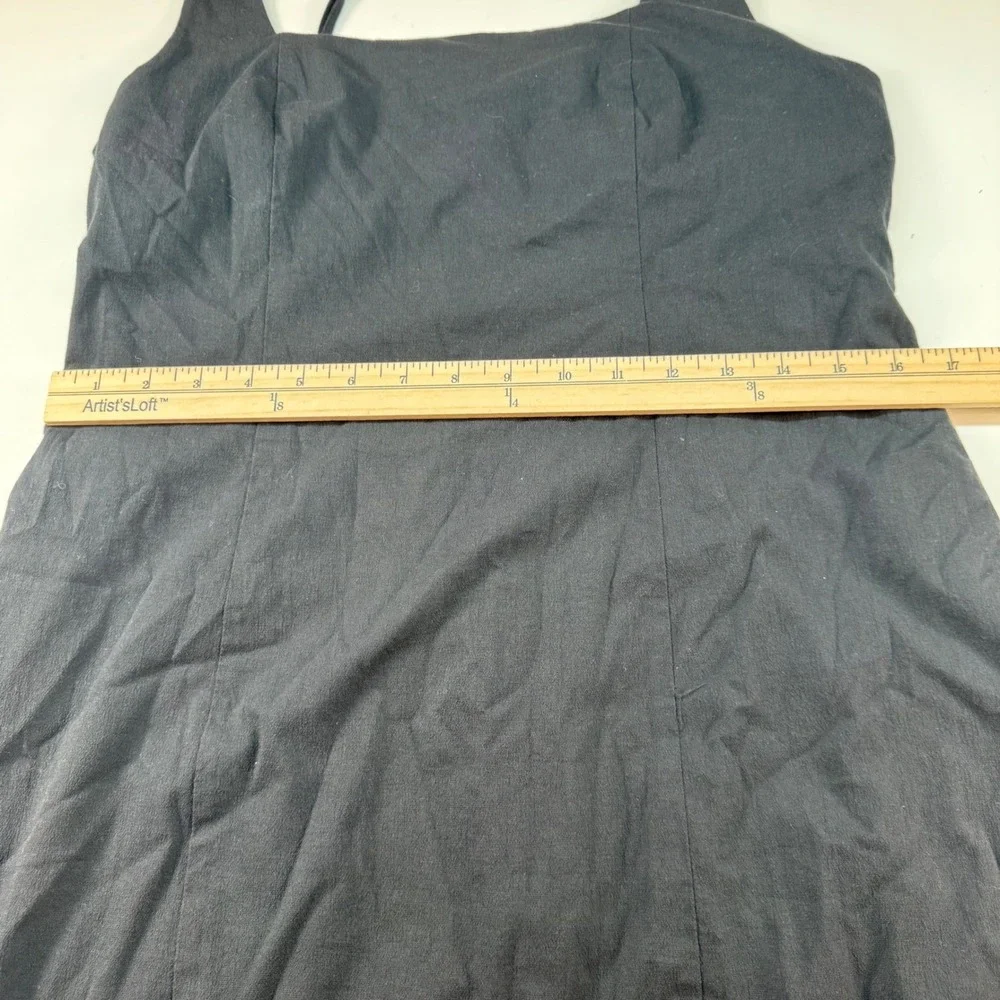 Abercrombie & Fitch Black Cotton Maxi Slip Dress Size Large Petite